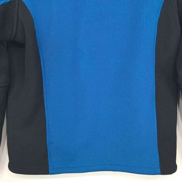 Spyder Blue Black Fleece Lined Stretch Knit Performance Zip Up Jacket - Picture 9 of 16